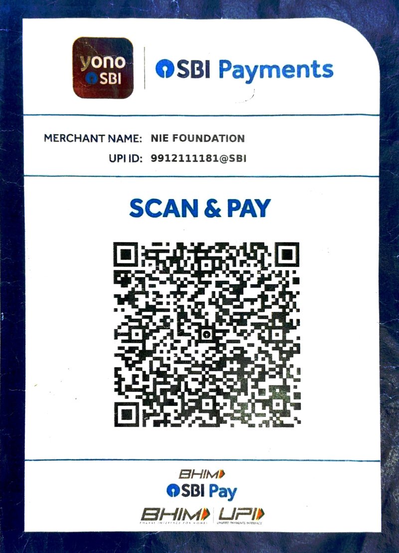 NIE Foundation SBI QR Code
